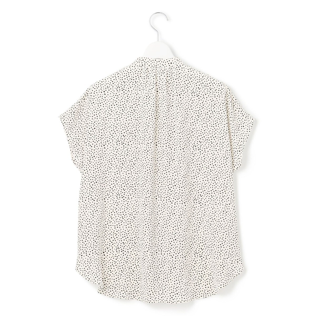 23区 - 23区L  ランダムドットプリント フレンチスリーブ ブラウス 洗える】ランダムドットプリント フレンチスリーブ ブラウス