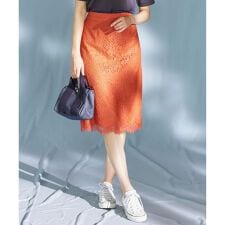 フラワーコードレース Iラインスカート