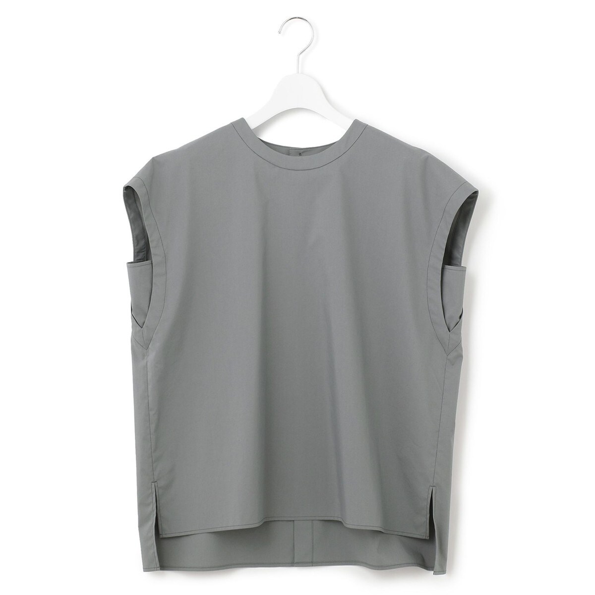 ライトタフタ バックボタン フレンチスリーブ ブラウス 23区 シャツ ブラウス ライトタフタ バックボタン フレンチスリーブ