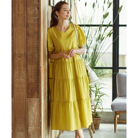 WEB限定】ソフトコットンローン ティアード ワンピース | 23区(23KU  