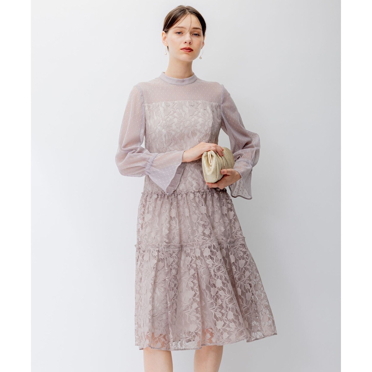 23区 アプロディール ジャガードワンピース 大きいサイズ 44 15号