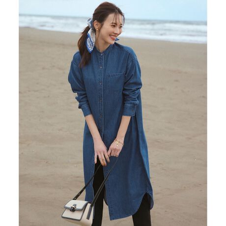 洗える】23区DENIM ライトダンガリー シャツ ワンピース | 23区(23KU 