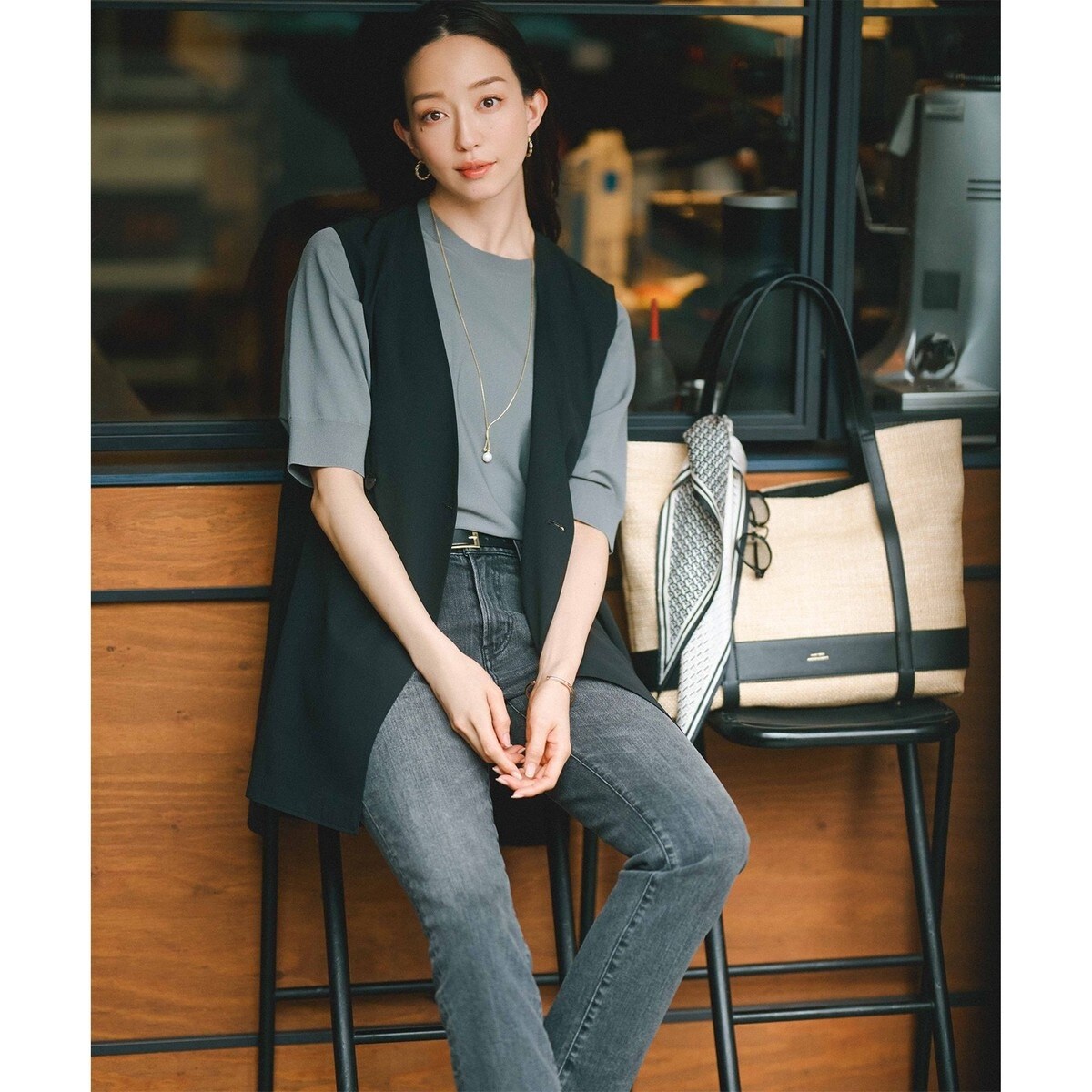 CLASSY.6月号掲載/杏さん着用】23区DENIM ボーイフィット パンツ