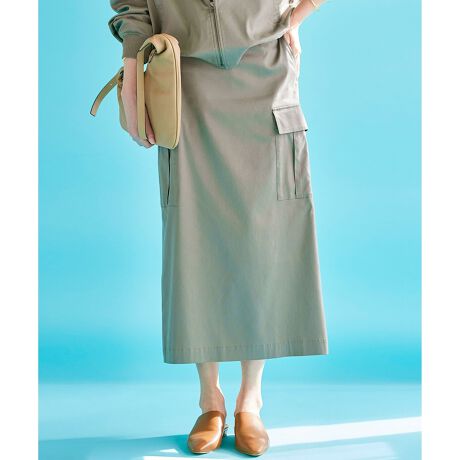洗える】テンセルナイロンストレッチ カーゴ スカート | 23区  
