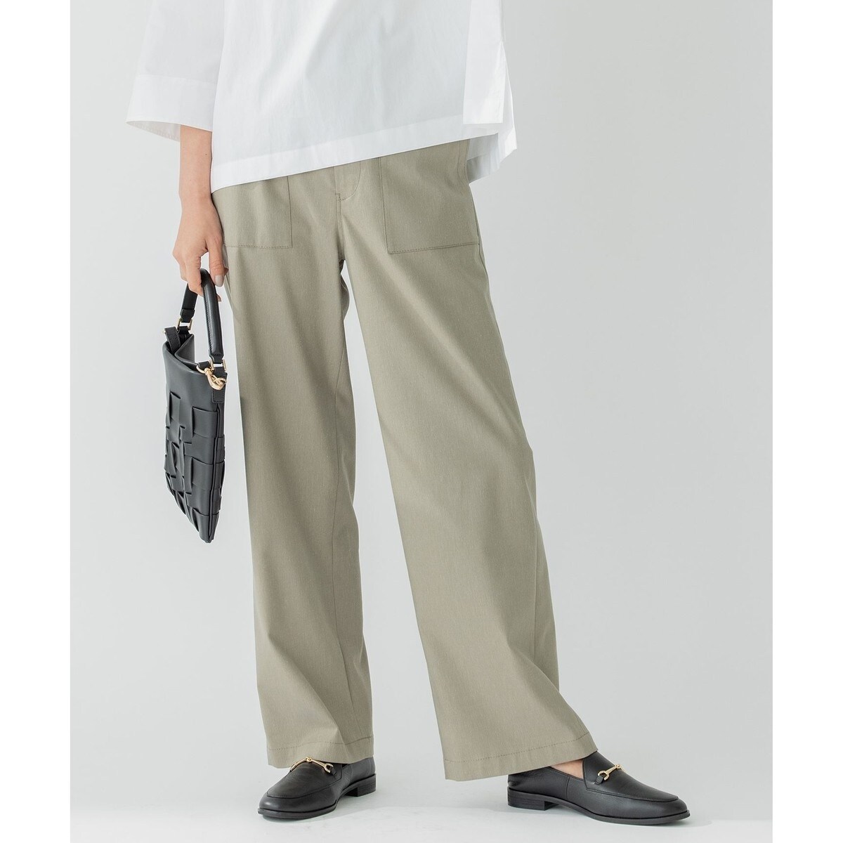 洗える】スラブツイルストレッチ ベイカー パンツ | 23区(23KU