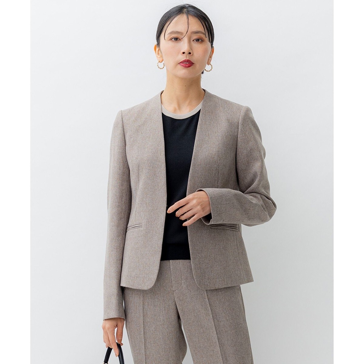 23区 リネンヴィスコース ストレッチ ジャケット 洗える】リネンヴィスコース ストレッチ ジャケット | 23区(23KU