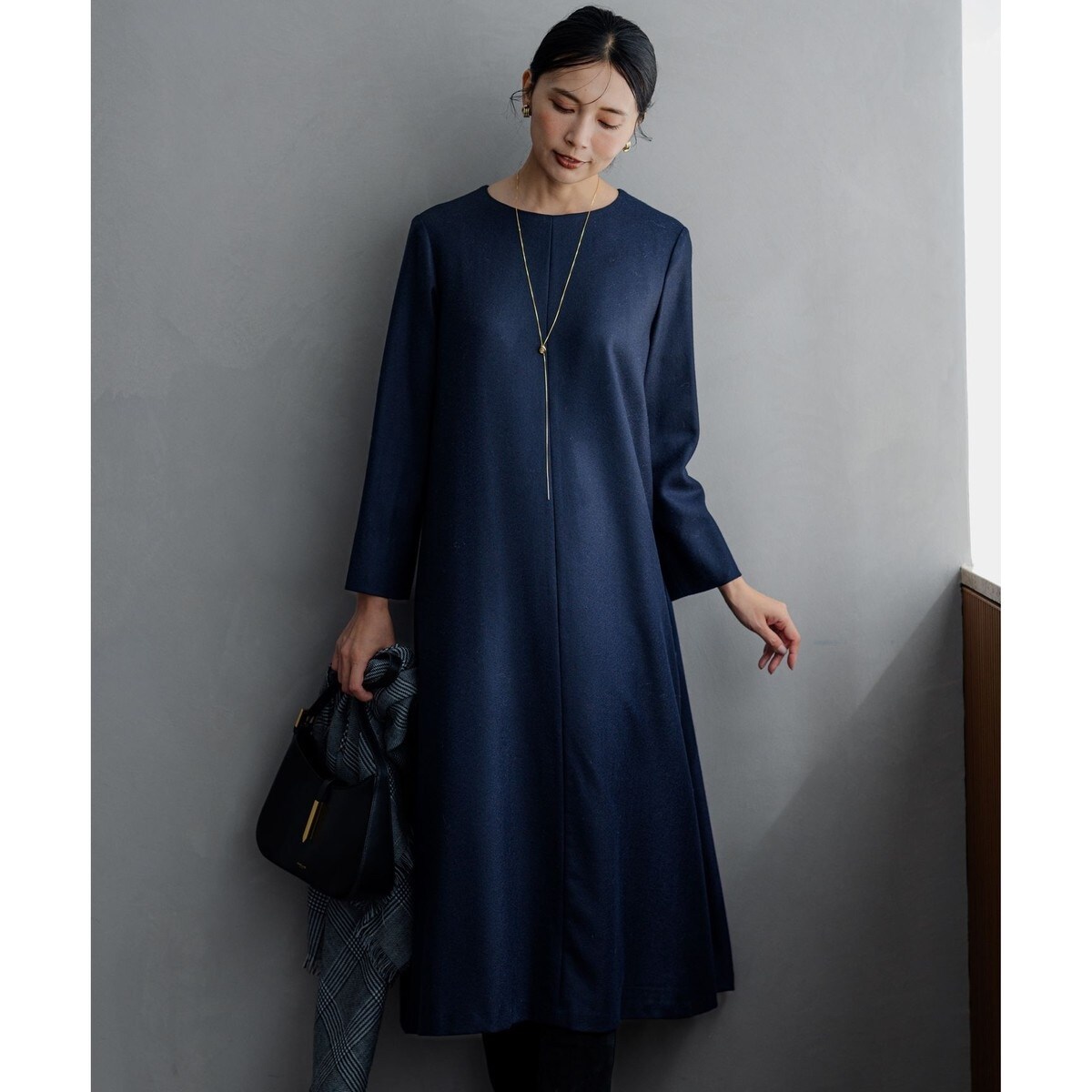 23区　ウールジョーゼット Aライン ワンピース ウールジョーゼット Aライン ワンピース | 23区(23KU) | マルイウェブ