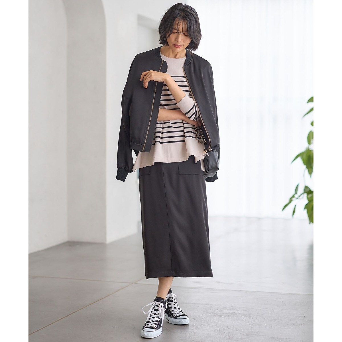 洗える】ドレープサテン MA-1 ブルゾン | 23区(23KU) | マルイ