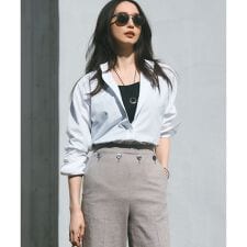 【Oggi4月号掲載/洗える】CANCLINI バンドカラー シャツ