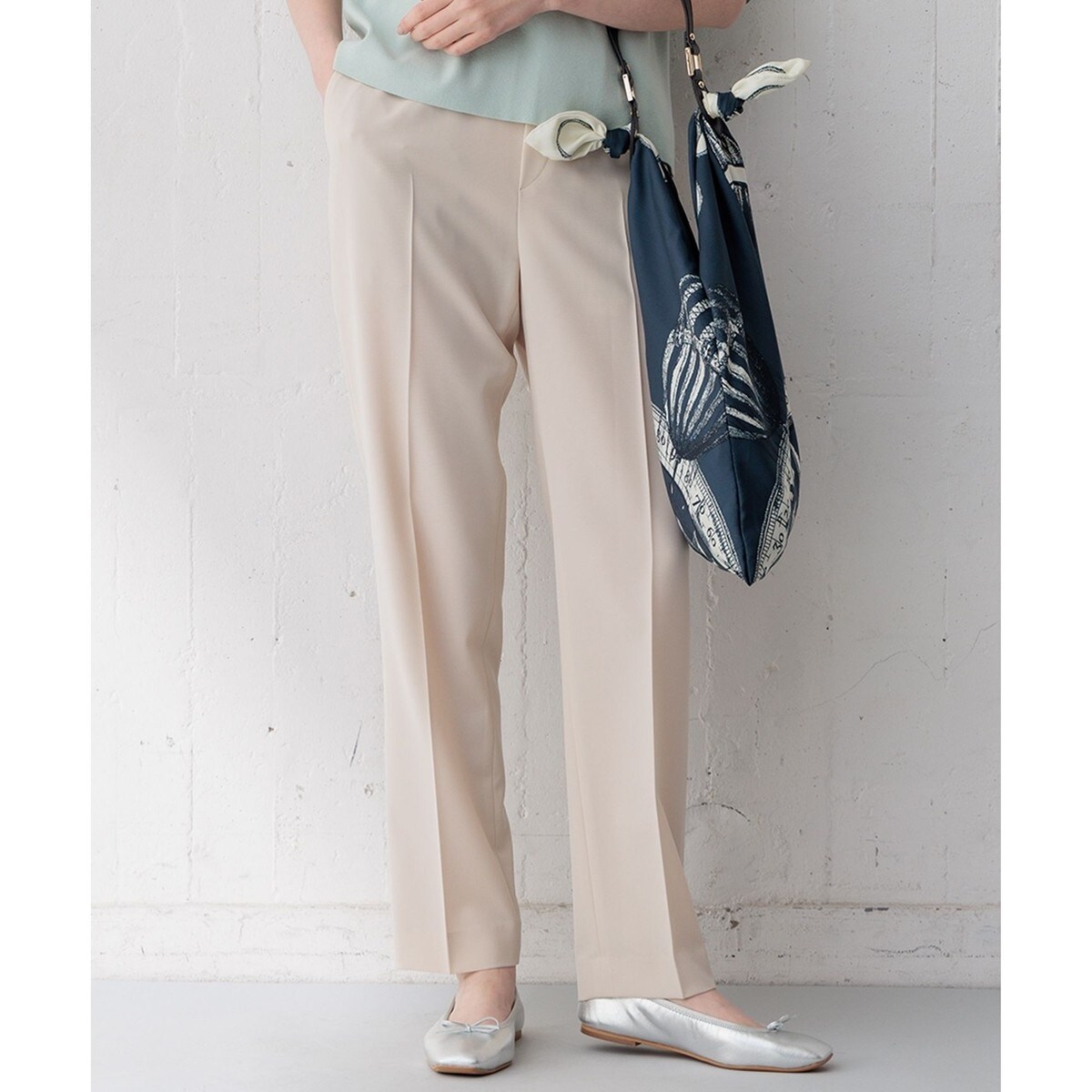 レディース ドロストパンツ 23区 パンツ 「新色追加/洗える」2WAYストレッチツイル ドロスト