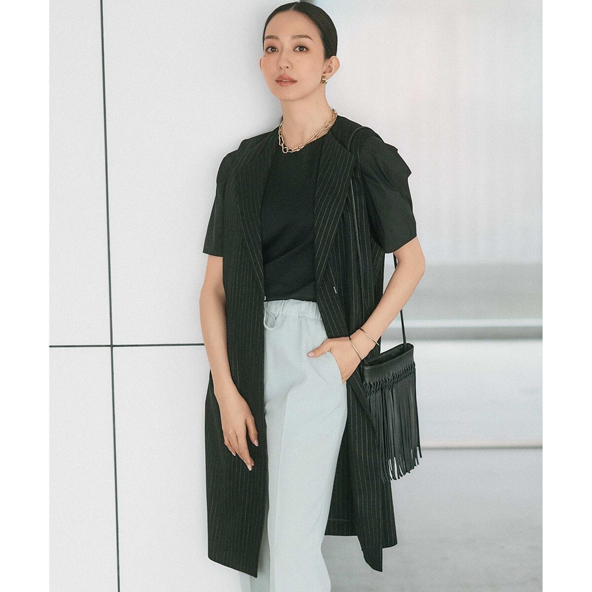 【CLASSY.6月号掲載/洗える】リネンレーヨンストレッチ ジレ CLASSY.6月号掲載/洗える】リネンレーヨンストレッチ ジレ | 23