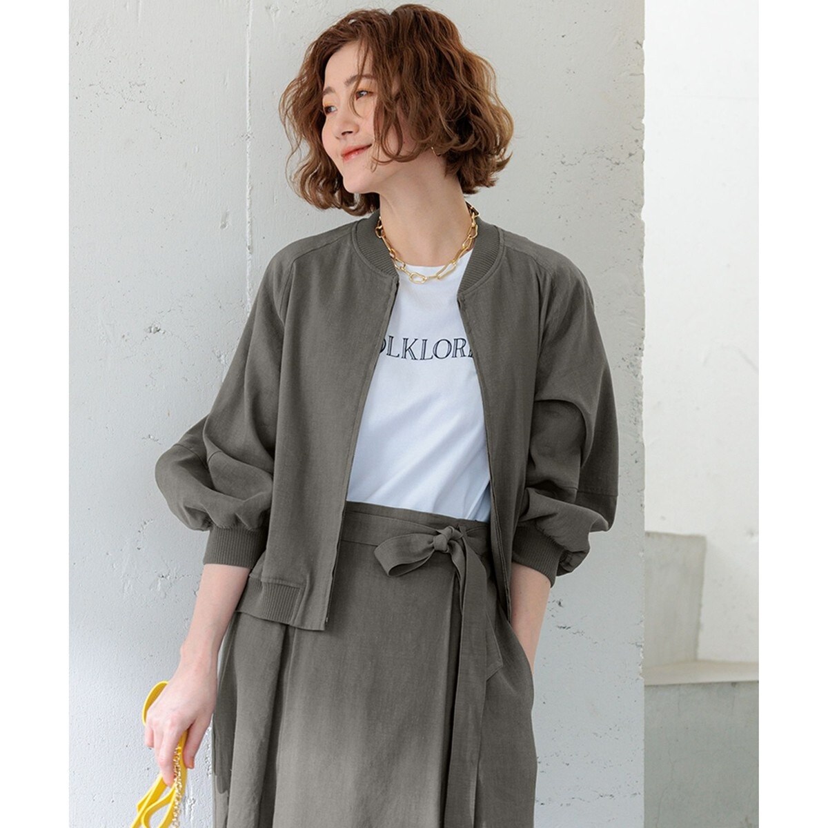 CLASSY.6月号掲載/洗える】リネンレーヨンストレッチ ブルゾン | 23区