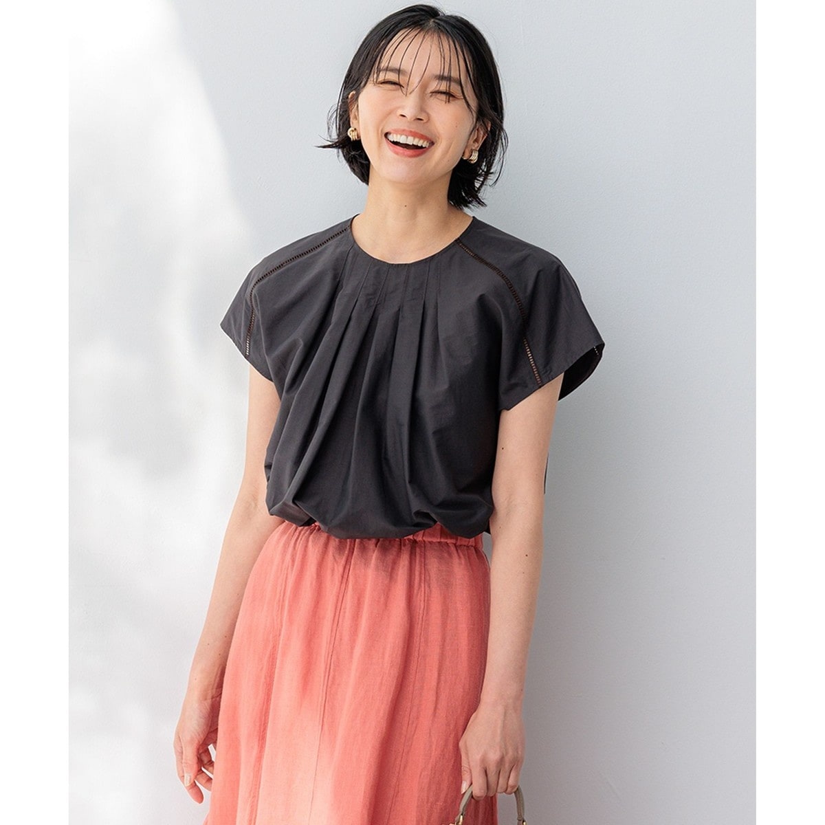 23区★美品★【洗える】シャルマンエンブロイダリー Tブラウス 23区｜【洗える】シャルマンエンブロイダリー Tブラウス