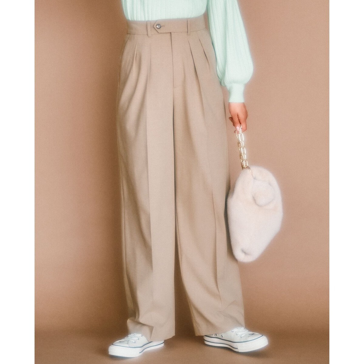 CLASSY.11月号掲載/洗える】ドライ2WAYストレッチ ワイドパンツ