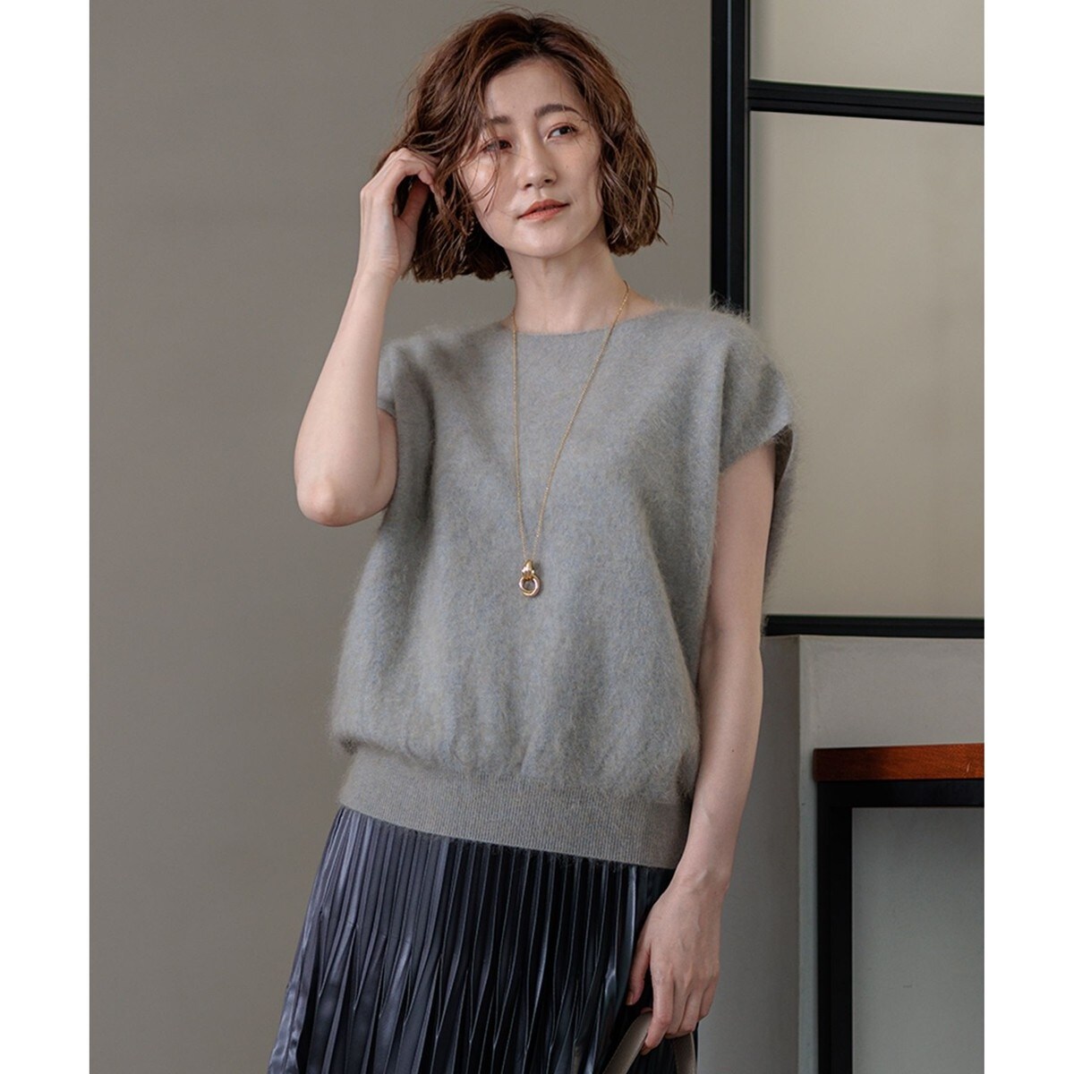 Oggi2月号掲載/洗える】ピュアカシミヤ クルーネック ニット | 23区