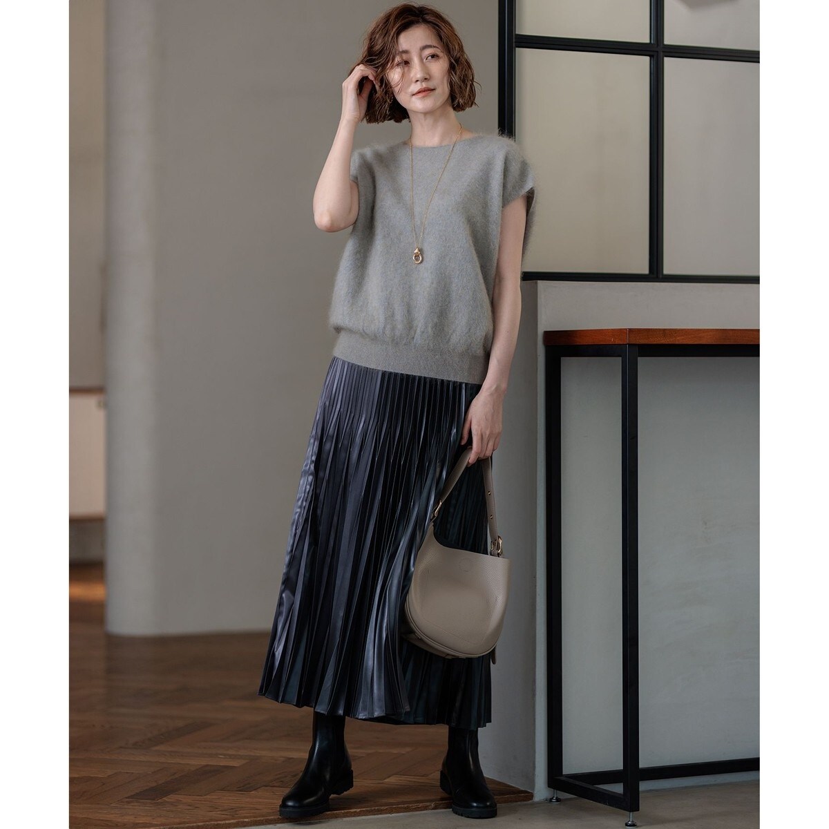 ニット セーター 「Oggi10月号掲載/洗える」カシミヤミックスファー ニット レディース 23区 ニット セーター 「Oggi10月号掲載/洗える」カシミヤ