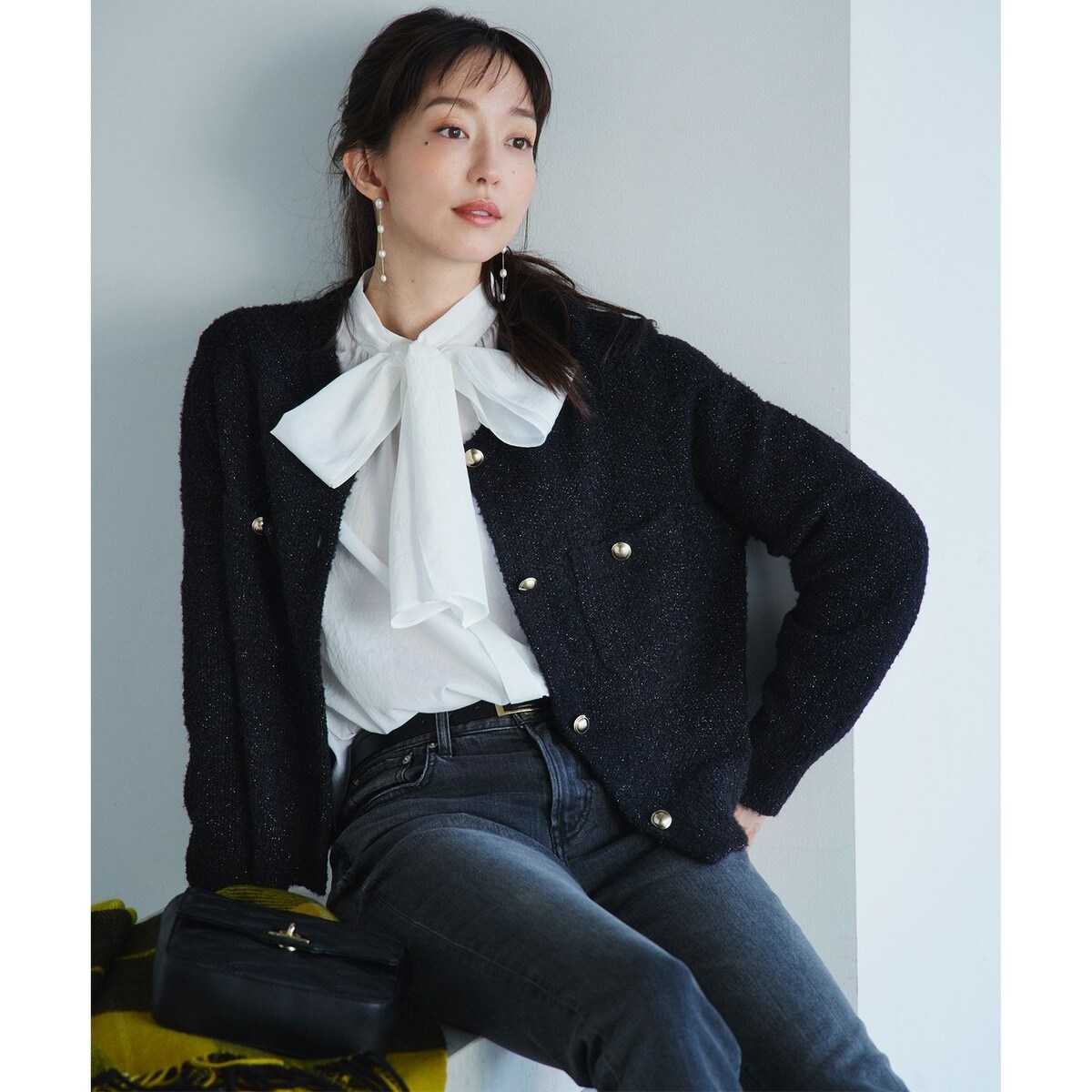 【洗える】ブークレラメニット カーディガン 洗える】ブークレラメニット カーディガン | 23区(23KU) | マルイ