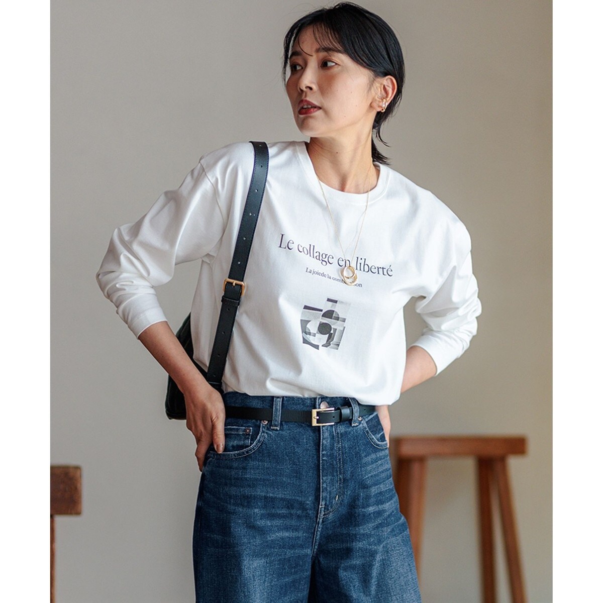 レビュー高評価の商品 collage 洗える】Le ロゴロンTEE マルイウェブ | 23区(23KU) | トップス