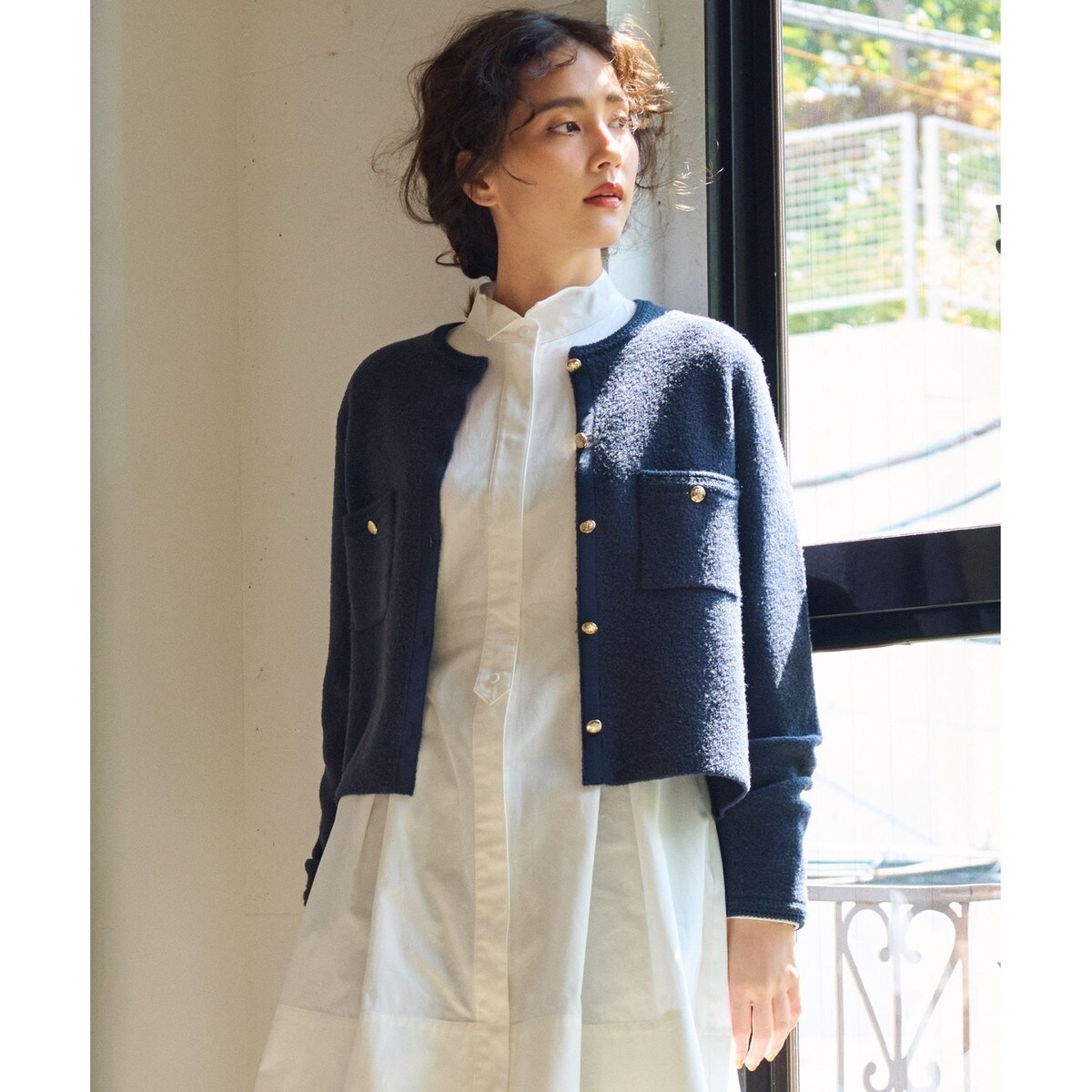 洗える】ウールカシミヤ アランパターン カーディガン | 23区