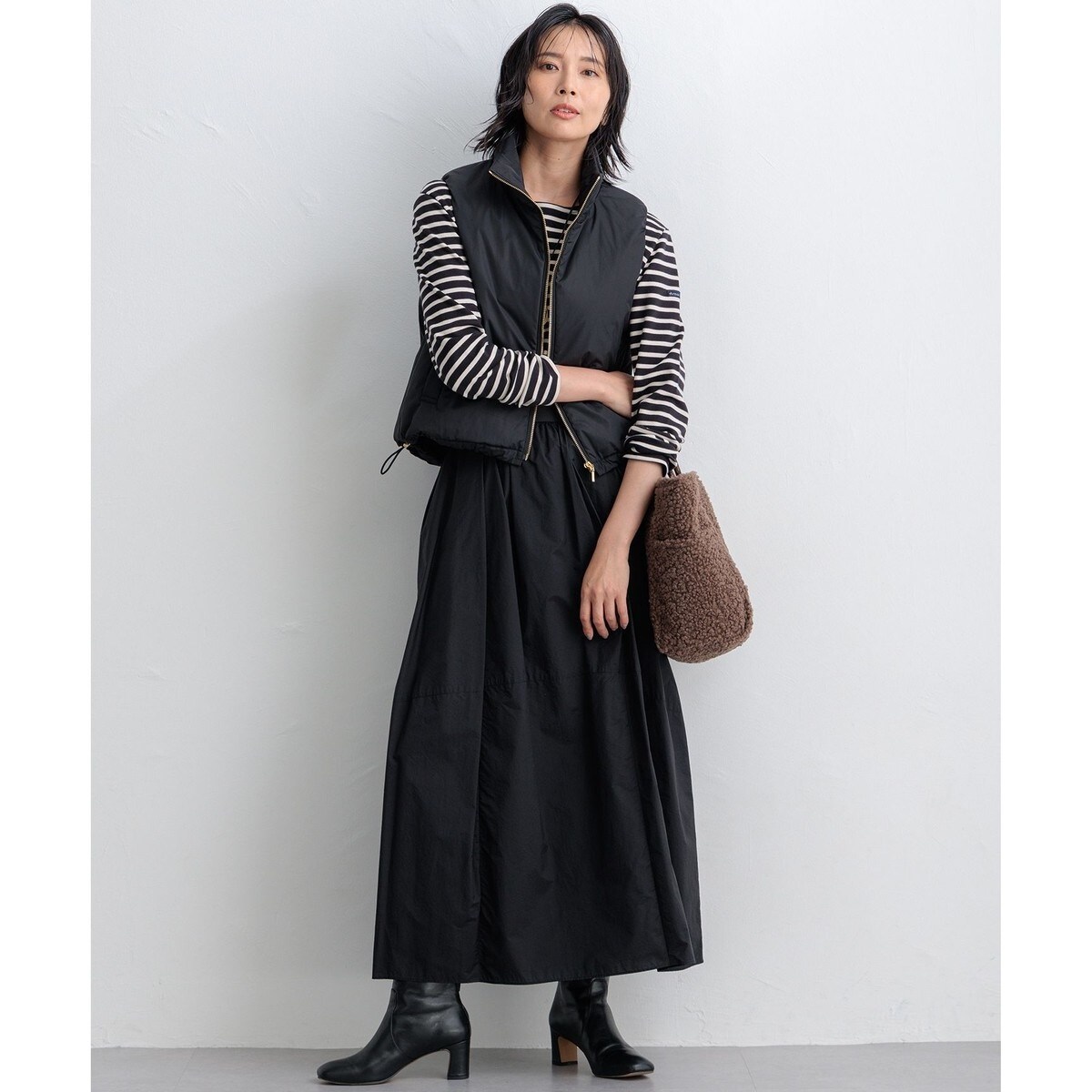 撥水加工/洗える】中綿 ショートパディング ベスト | 23区(23KU