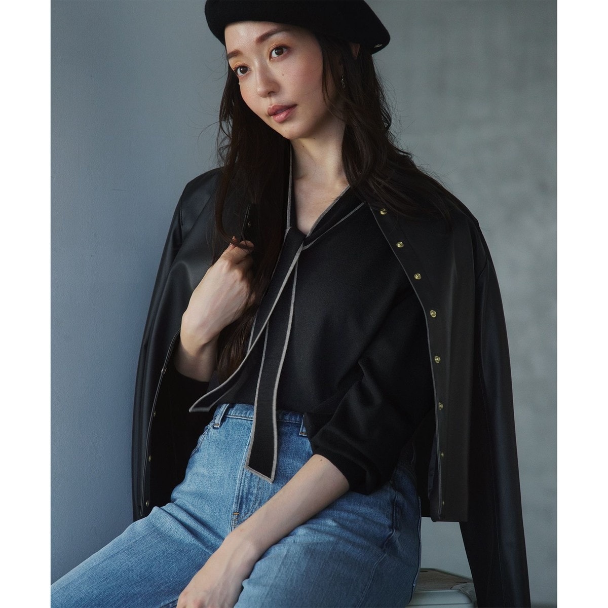 洗える】ウーステッドウール ボウタイ ニット | 23区(23KU) | マルイ