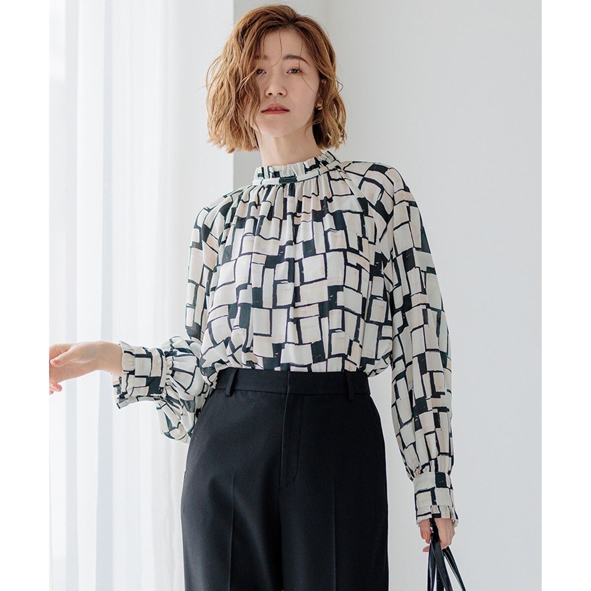 未使用あり前期商品23区　ARGENTI コラージュプリント　ブラウス　スカート 洗える】ARGENTI コラージュプリント ブラウス | 23区(23KU) | マルイ