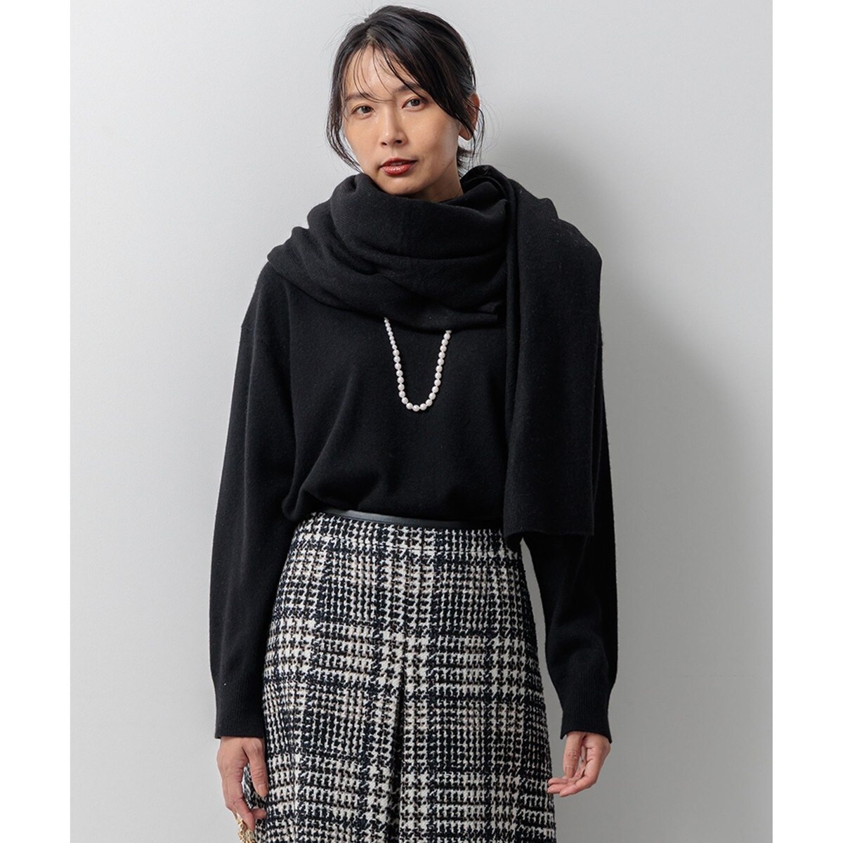 Oggi2月号掲載/洗える】ピュアカシミヤ クルーネック ニット