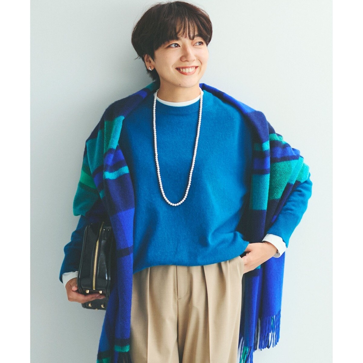 Oggi2月号掲載/洗える】ピュアカシミヤ クルーネック ニット