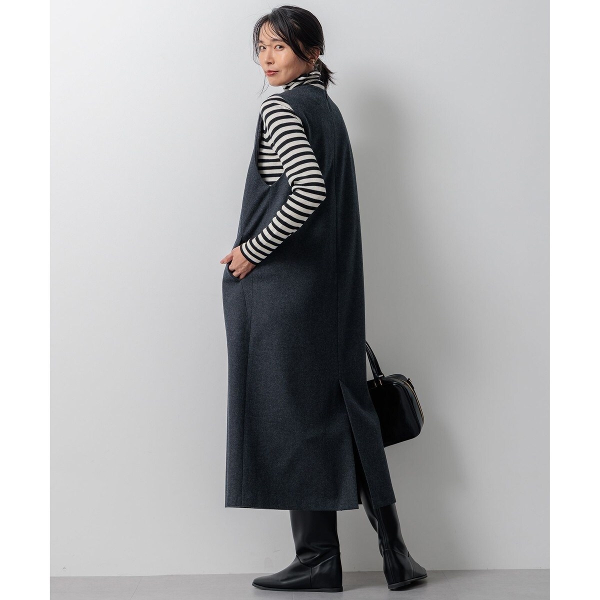 美品　23区　ウールミルドジャージー ジャンパースカート　34サイズ ウールミルドジャージー ジャンパースカート / 23区