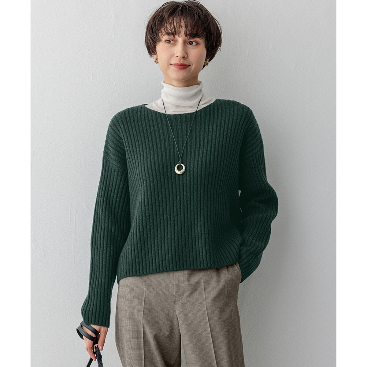 Oggi2月号掲載/洗える】ピュアカシミヤ クルーネック ニット | 23区