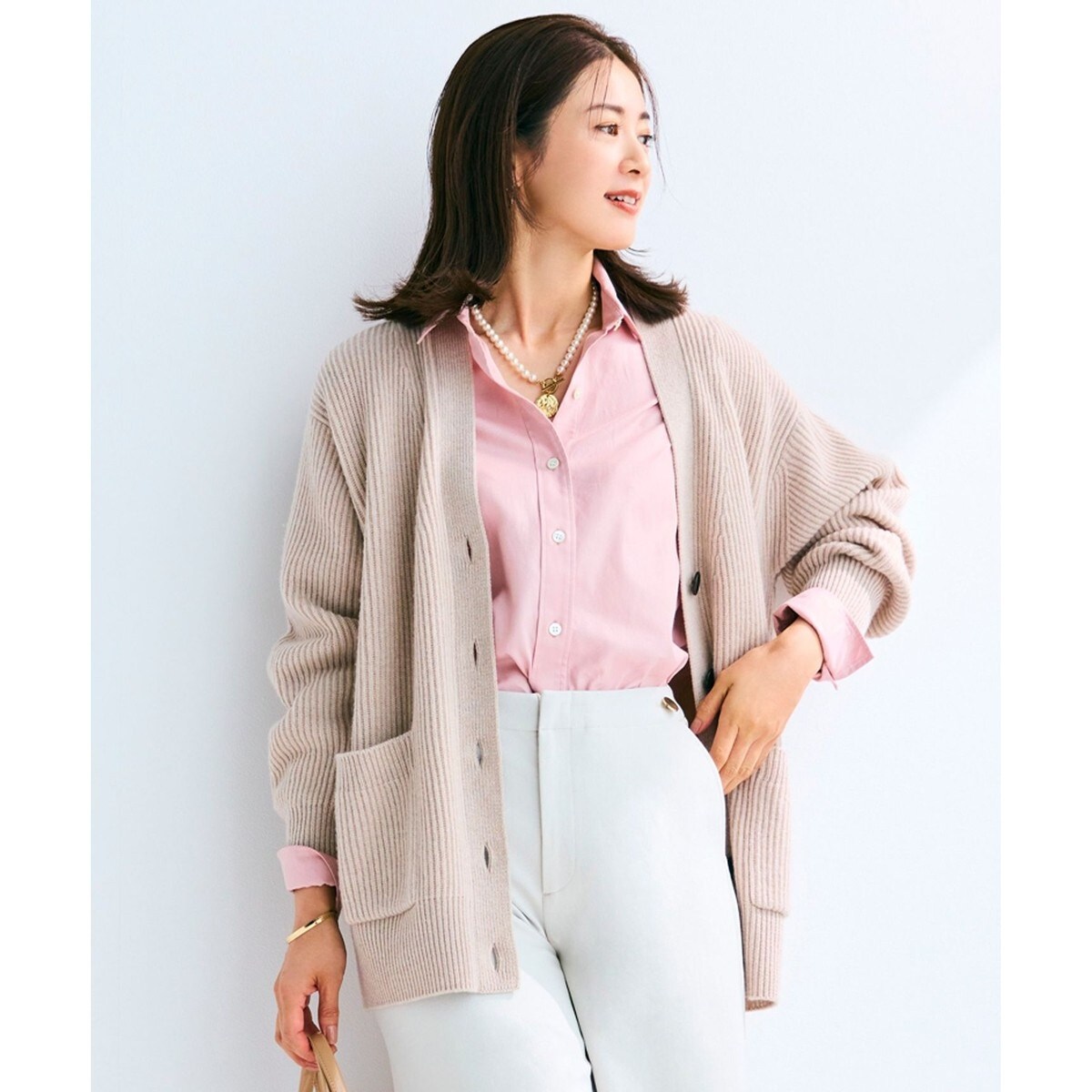あいあいあいです★ 【洗える】ウールカシミヤブレンド ニットカーディガン 洗える】カシミヤブレンド ニット カーディガン | 23区(23KU