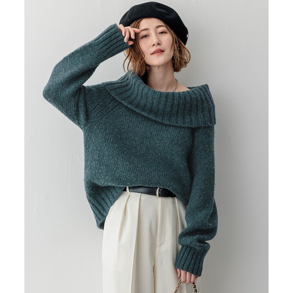 洗える】コットンルレックスリリー カラーニット | 23区(23KU