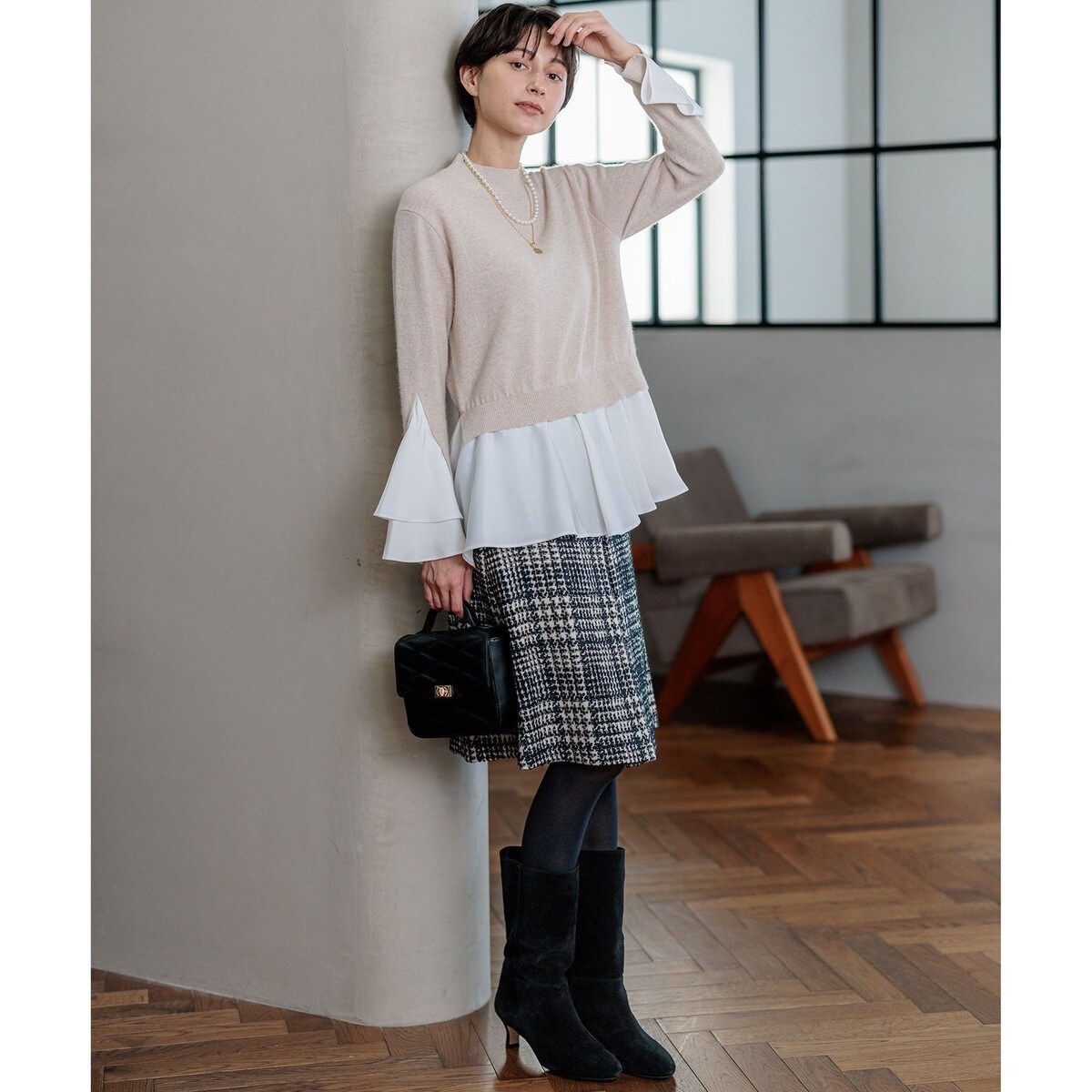 Oggi掲載】ファンシーツイード スカート | 23区(23KU) | マルイウェブ