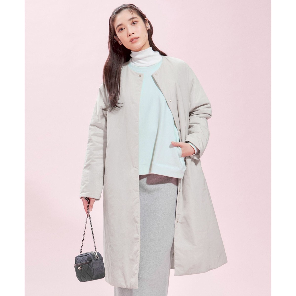 【撥水加工】中綿 パデット ドルマンコート