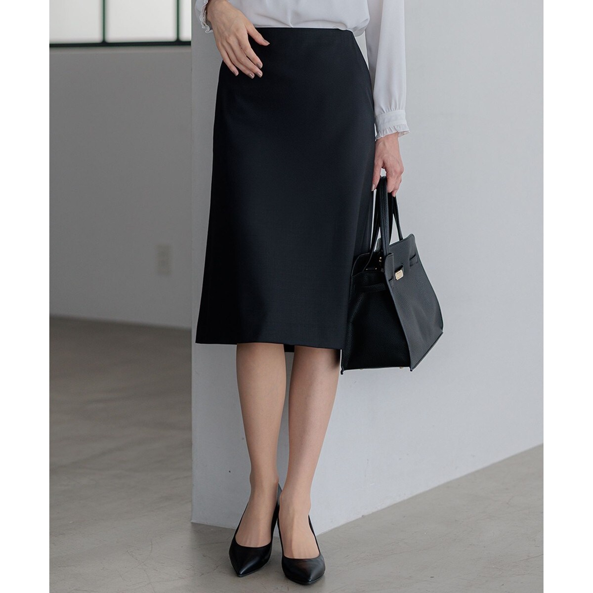 セットアップ対応】トリアセダブルジョーゼット スカート | 23区(23KU