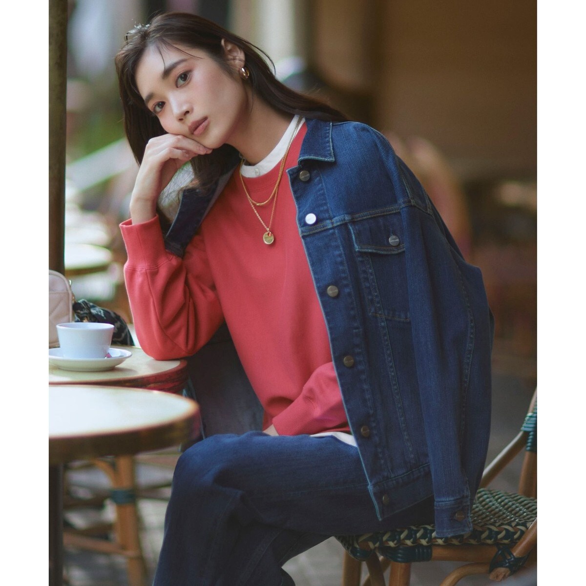 WEB&一部店舗限定カラーあり】オーガンジービスチェコンビ