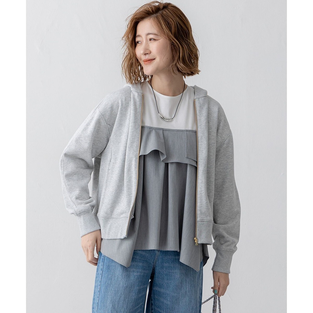 23区 今期 洗える コットンテリー ジップアップ フーディー 25SS 38