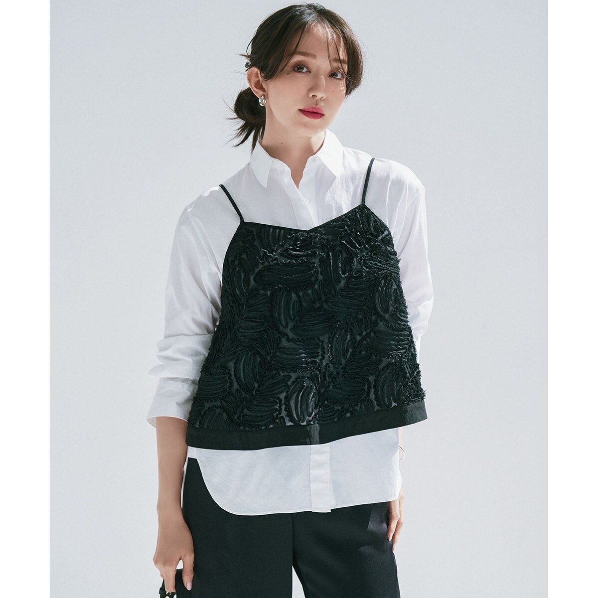 CLASSY.5月号掲載/洗える】CANCLINI ベーシック シャツ / 23区