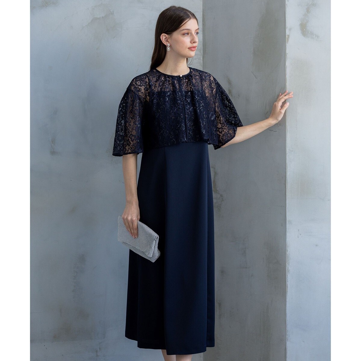 ✨46サイズ✨23区 APPLAUDIR 総レース タックディテール ドレス APPLAUDIR】総レース タックディテール ドレス | 23区(23KU