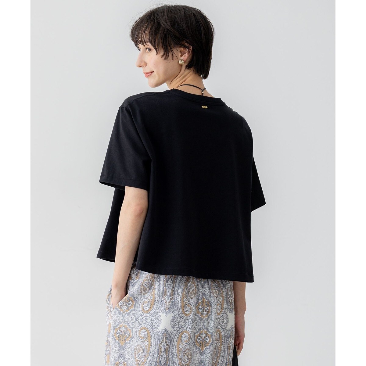 GLOW6月号掲載/汗じみ防止】スムースデザイン フレア Tシャツ