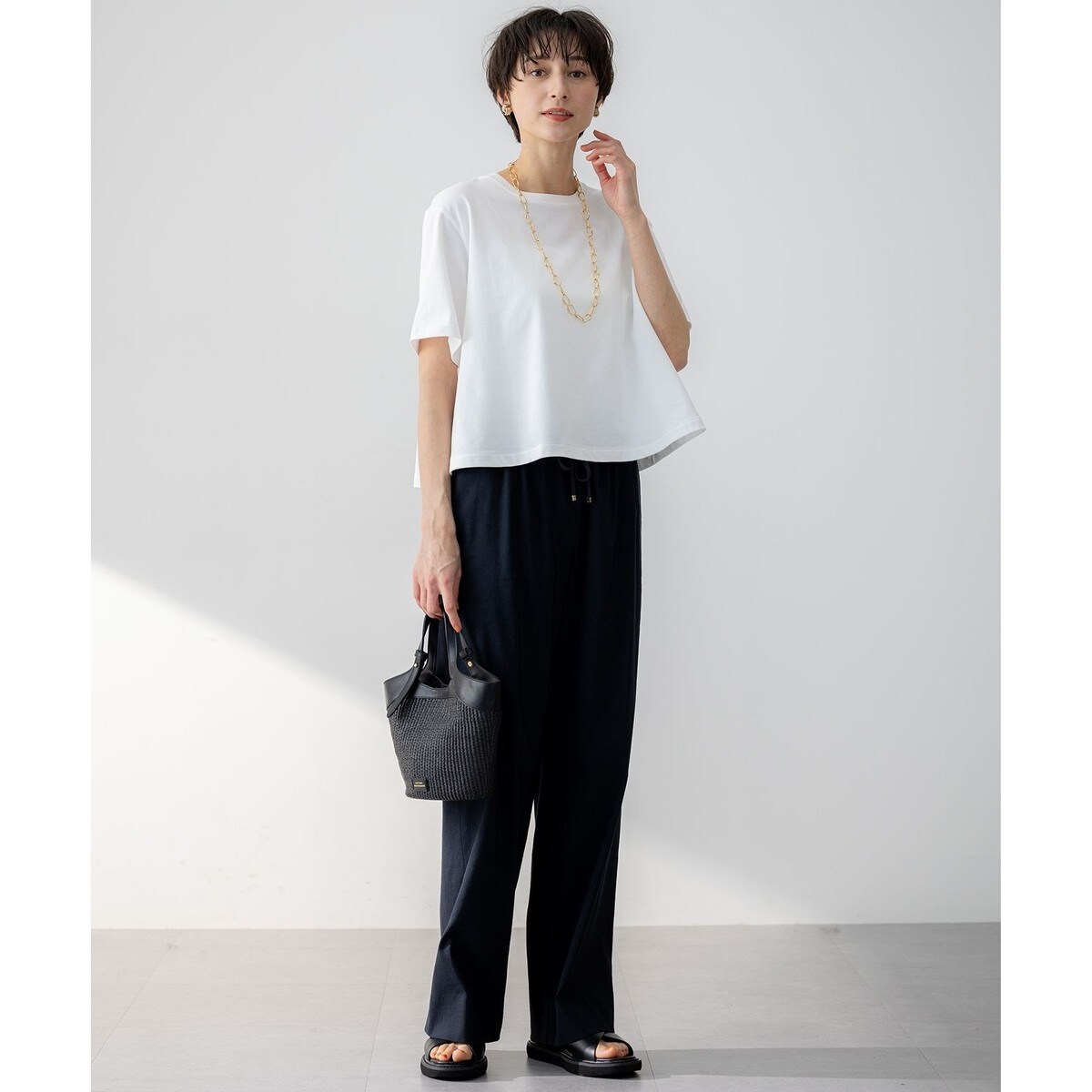 今期【GLOW6月号掲載/洗える】 スビンギザコットン クロップド Tシャツ GLOW6月号掲載/洗える】スビンギザコットン クロップド Tシャツ