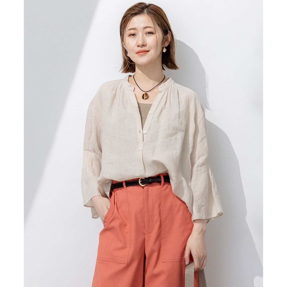 23区洗える】LIBECO タックスリーブ シャツ 23区｜【洗える】LIBECO タックスリーブ シャツ | Rakuten