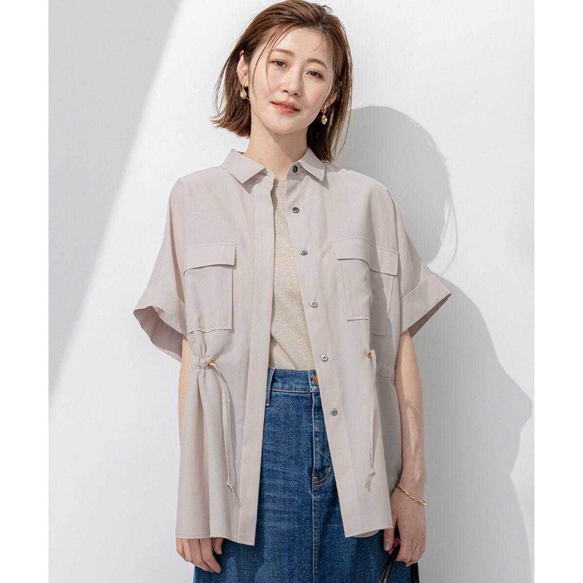 Leilian / レリアン ピンタック切替ボウタイブラウス【ROCHAS Premiere】 店舗人気】バンドカラーブラウス【ROCHAS