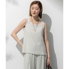 【吸水速乾/UVカット/接触冷感】ストレッチジョーゼット キャミソール