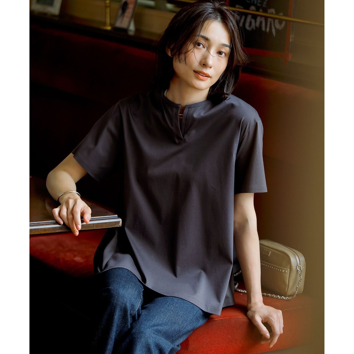 洗える】ハイエンド クルーネック Tシャツ | 23区(23KU