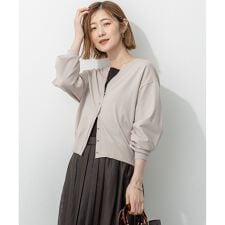 23区(23KU)の【洗える/吊り干しOK】ヴィスコースストレッチ Vネック ニットカーディガン