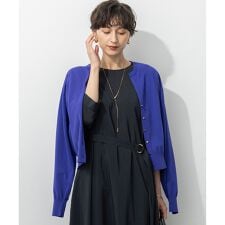 23区(23KU)の【洗える/吊り干しOK】ヴィスコースストレッチ Vネック ニットカーディガン