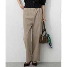 【撥水加工/洗える】ドライ2WAYストレッチ ドロスト ワイド パンツ