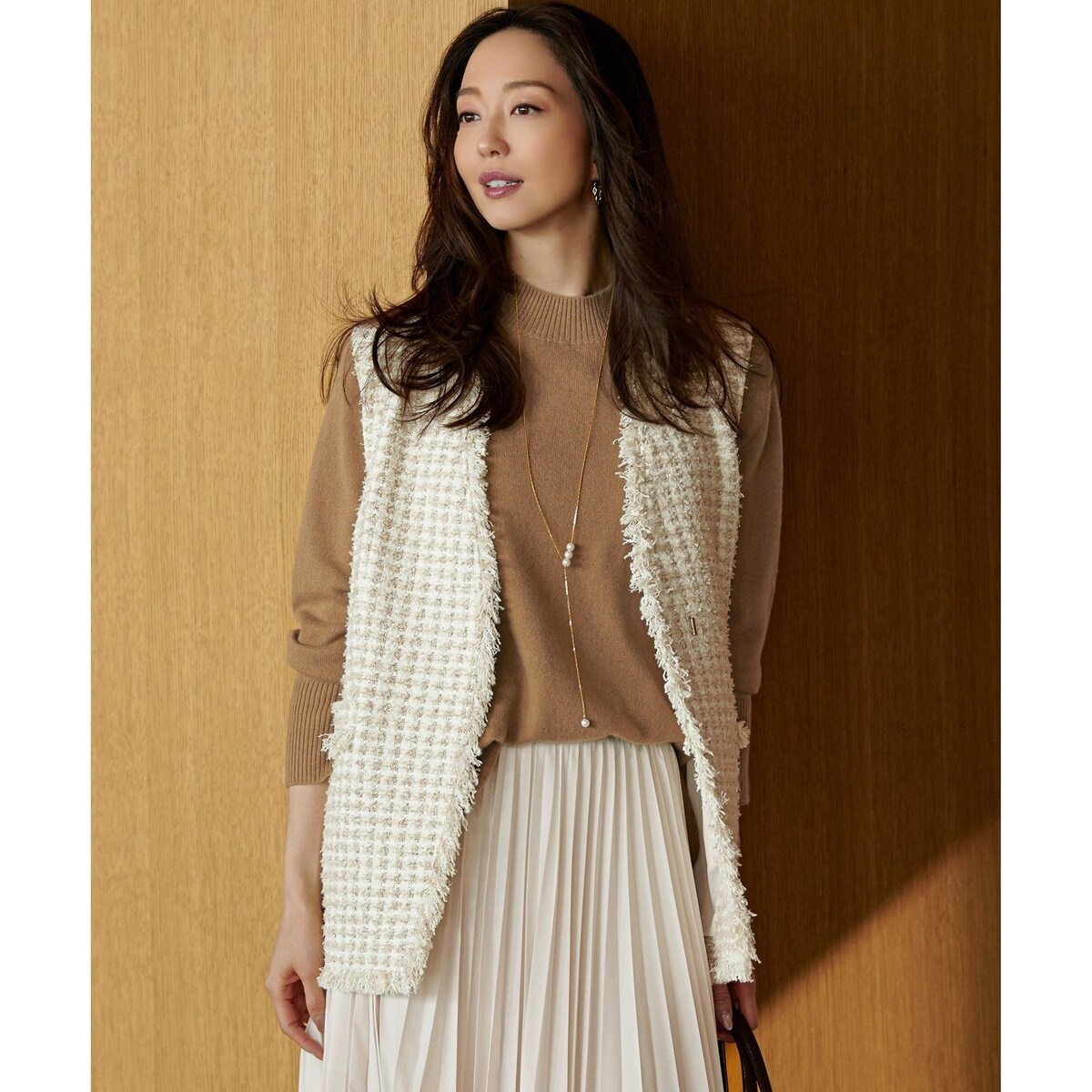 【2025新作/Oggi11月号掲載】23区 ループミックスダブル ジャコット 23区 【見上愛さん着用】ループミックスツイード ダブル ジャコット