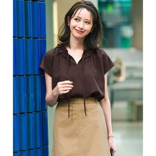 【WEB&一部店舗限定】ライトタンブラー ギャザー フリル ブラウス